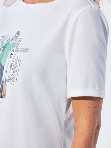 Goldner Shirt in Weiß