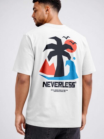 Neverless Shirt 'Beach Palm' in White