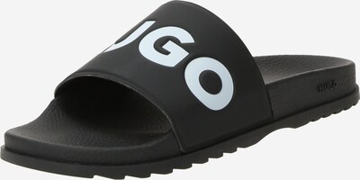 HUGO Zapatos abiertos 'Match It Slid' en negro / blanco, Vista del producto