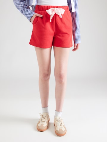 Regular Pantalon 'PCCHILLI' PIECES en rouge : devant