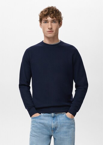 MANGO MAN Sweater 'Ten' in Blue: front