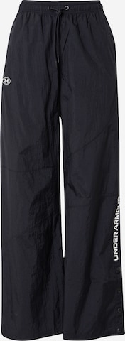 UNDER ARMOUR Loose fit Workout Pants 'Legacy' in Black: front