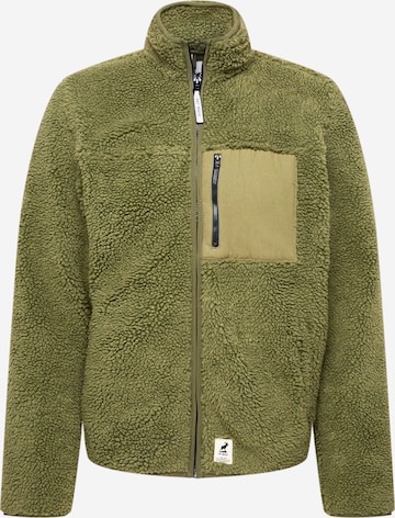 Fat Moose Fleece Jacket 'Hugh' in Green: front