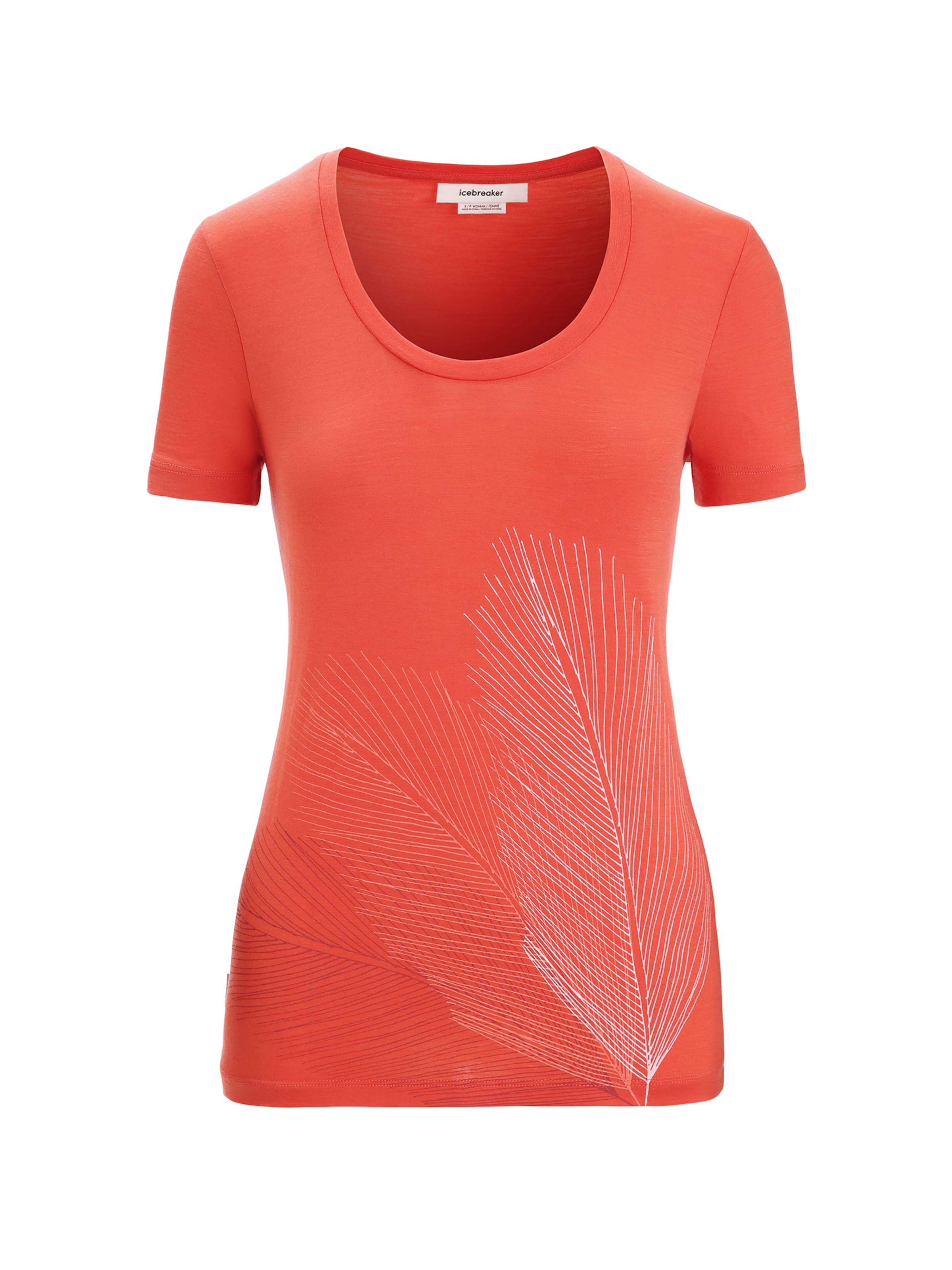 ICEBREAKERTehnička sportska majica 'Scoop Plume' - narančasta boja: prednji dio