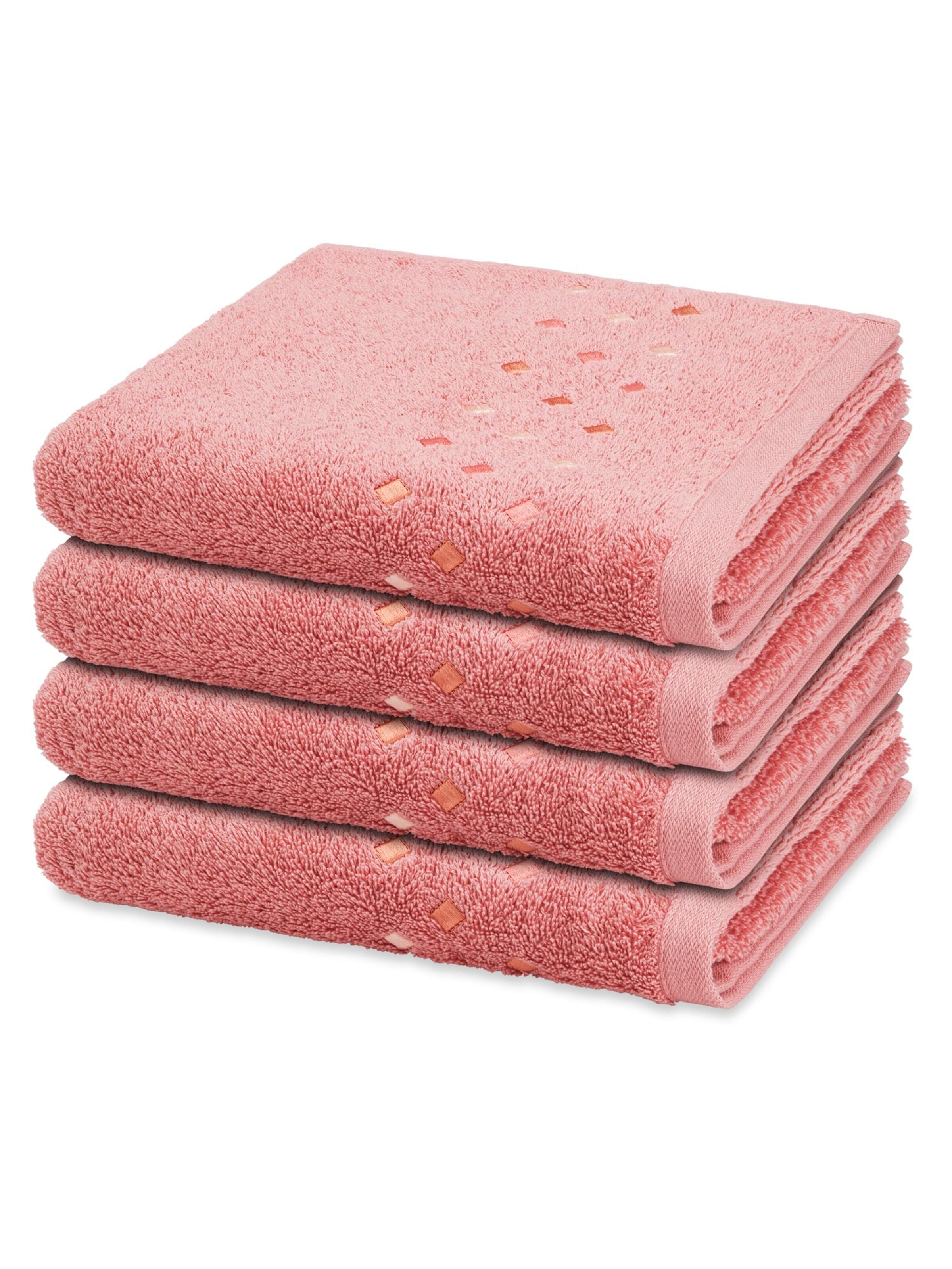ROSS Towel 'Stoneline' in Red: front