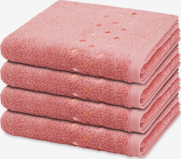 ROSS Towel 'Stoneline' in Red: front