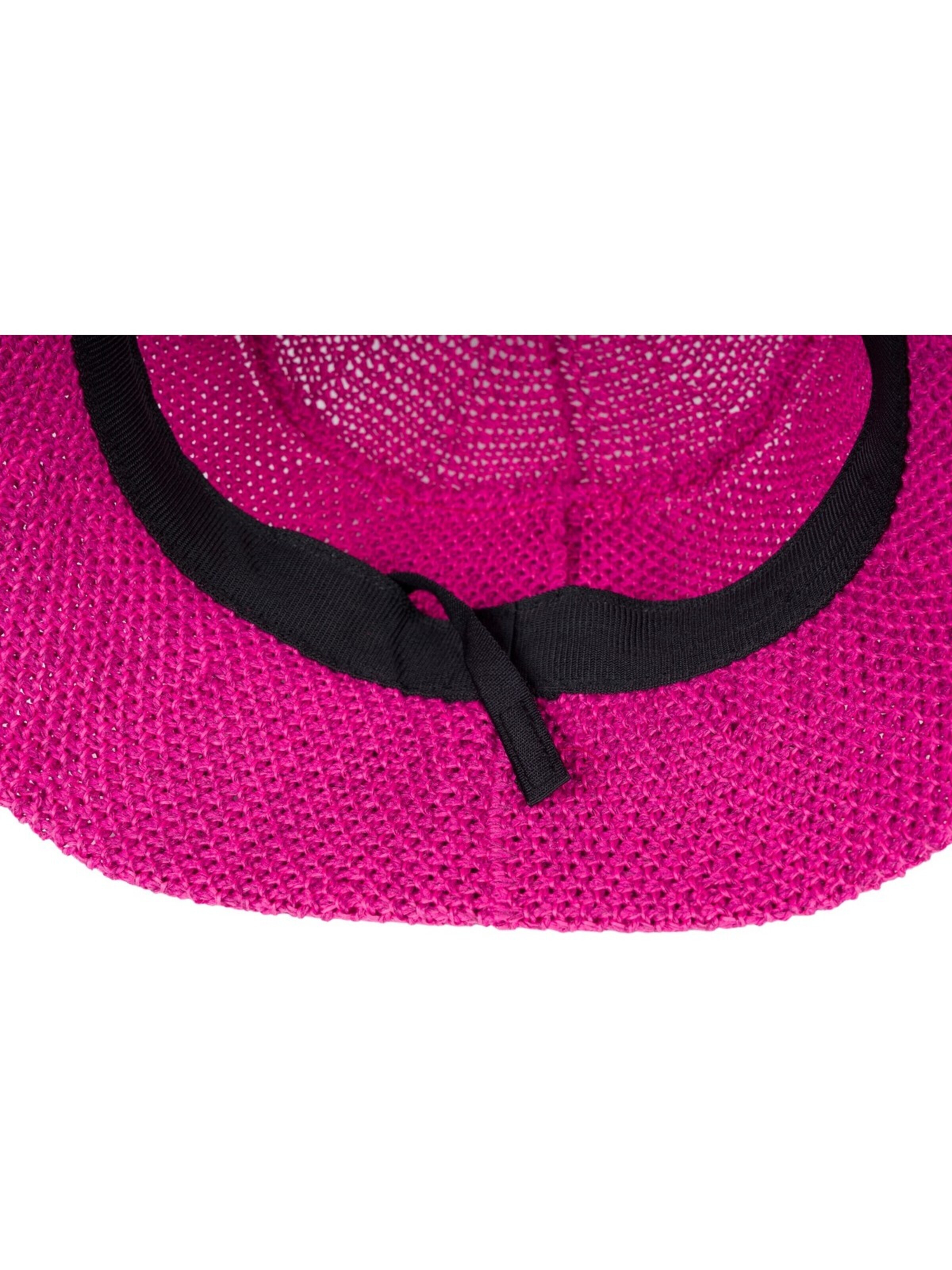styleBREAKER Hut 'Fischerhut aus Papierstroh - Knautschhut'‌ in Pink