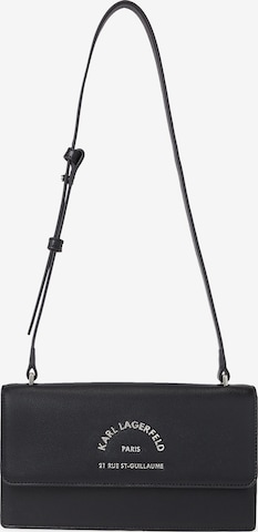 Karl Lagerfeld Schultertasche 'Rue St-Guillaume' in Schwarz: predná strana