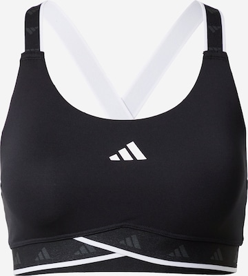 ADIDAS PERFORMANCE Bralette Sports Bra 'Powerimpact Medium-Support Techfit' in Black: front