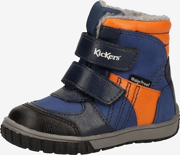 Kickers Laarzen in Blauw: voorkant