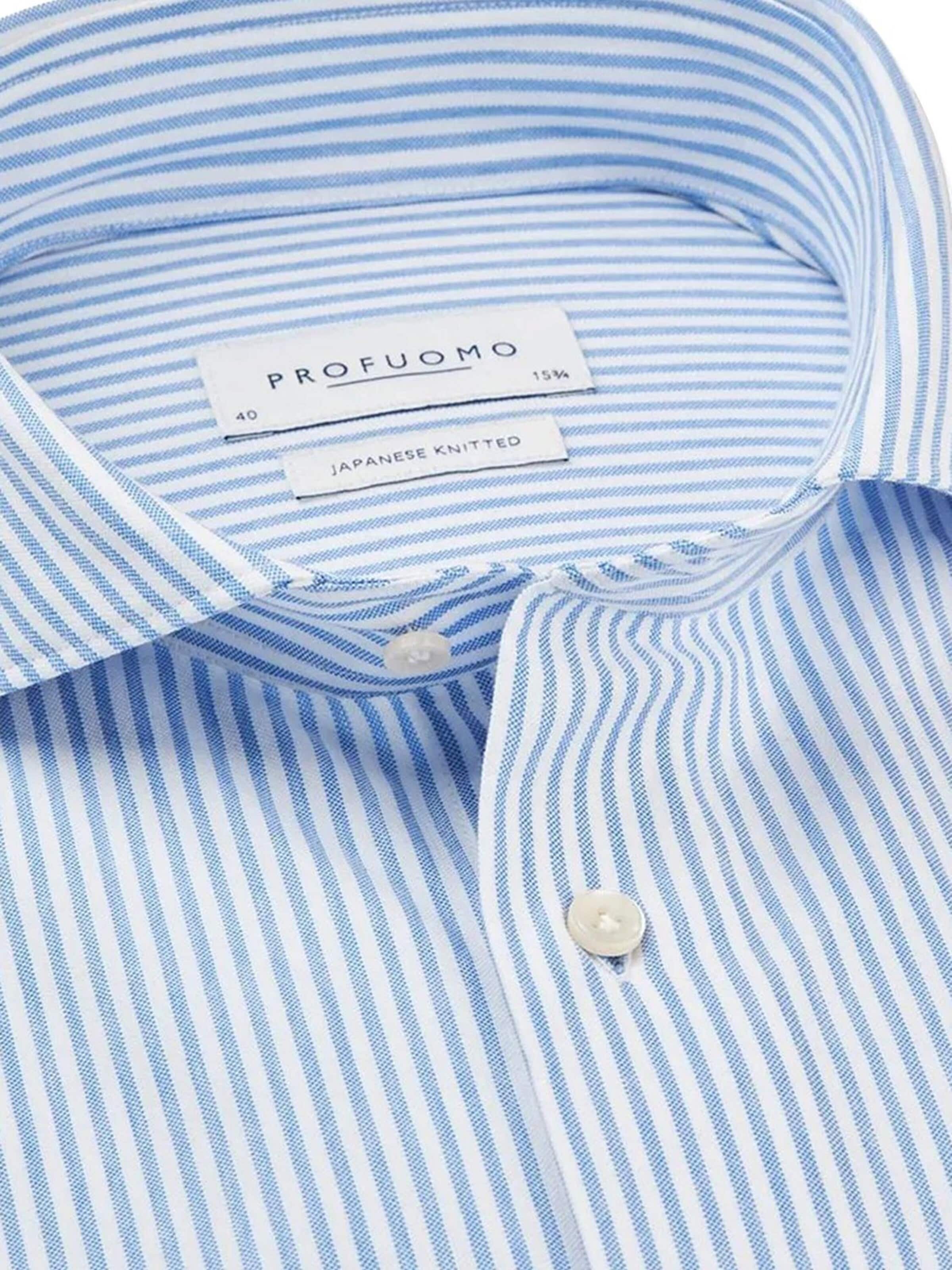 Profuomo Slim fit Overhemd 'Sky Blue' in Blauw