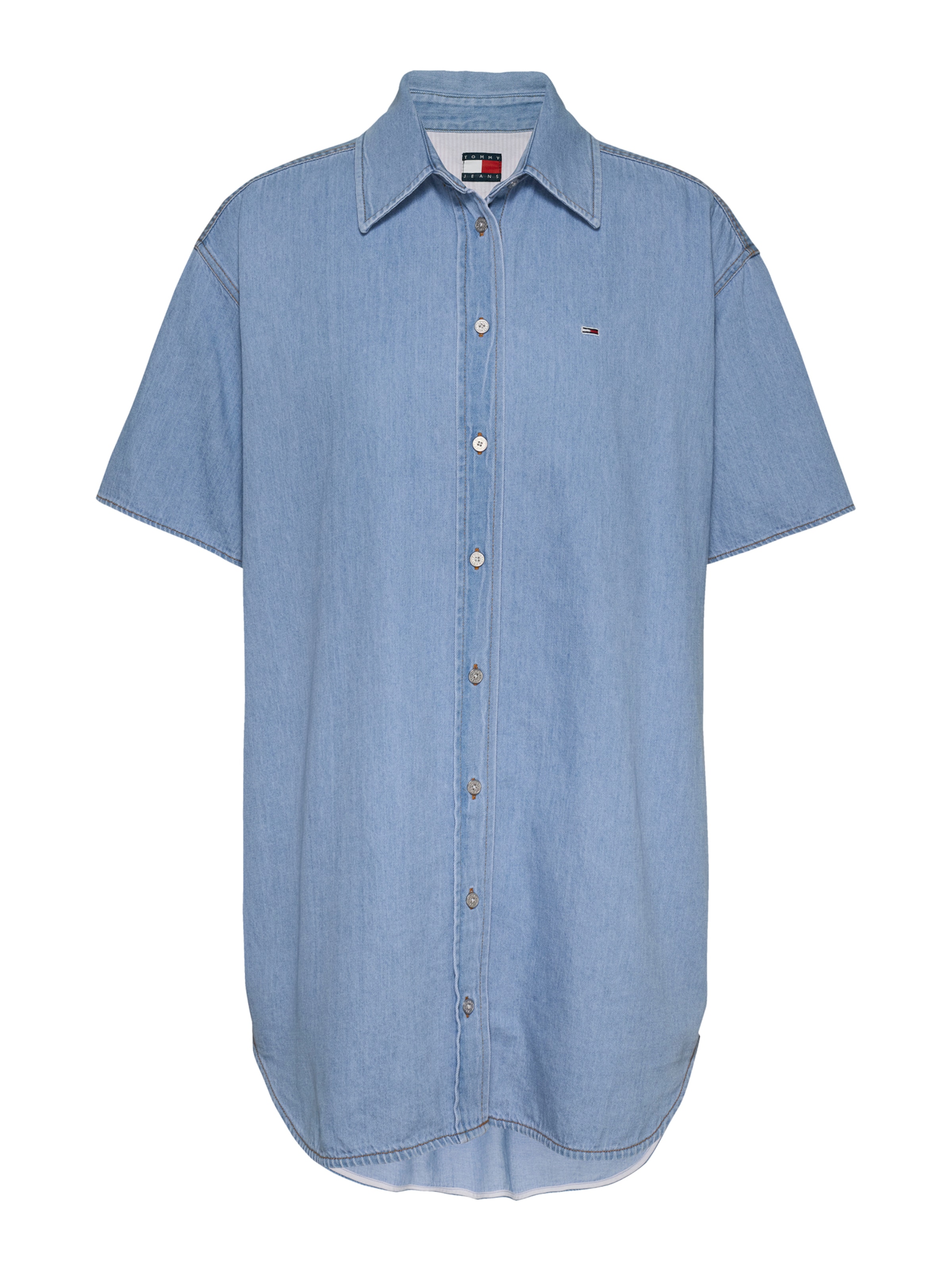 Abito camicia di Tommy Jeans in blu: frontale