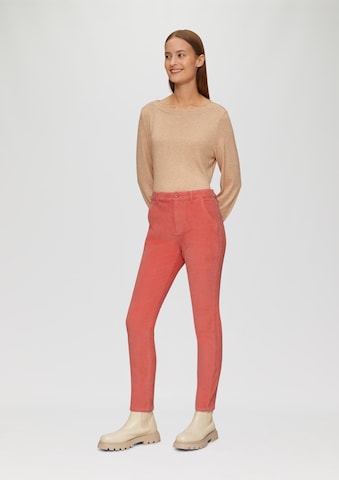 s.Oliver Slimfit Broek in Rood
