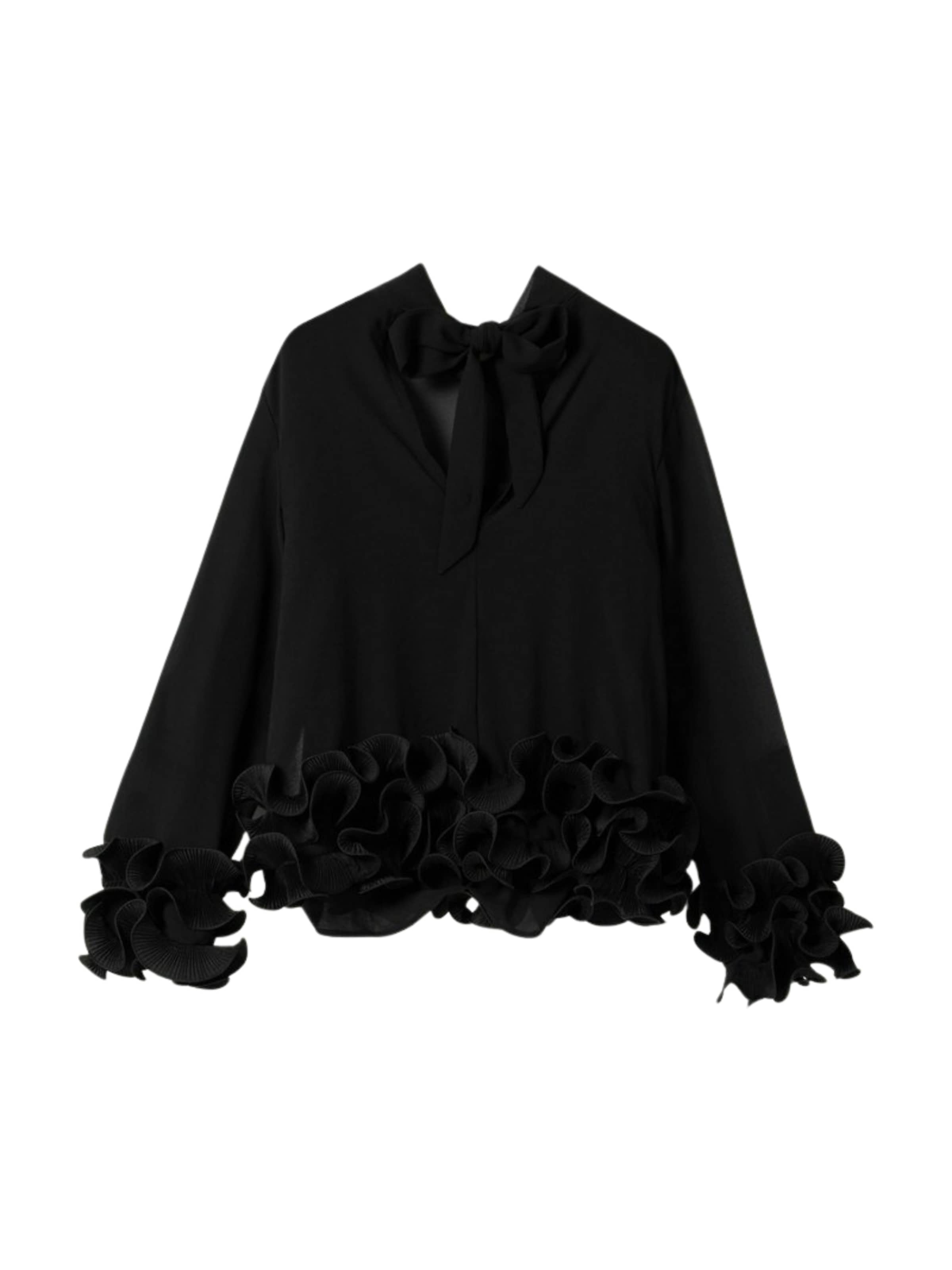 Tricou ' N-Latanietta ' de la Noella pe negru: față