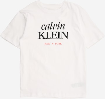Tricou de la Calvin Klein Jeans pe alb: față