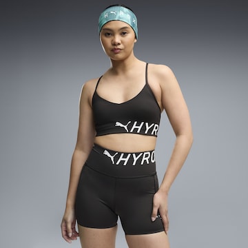PUMA Bustier Sport bh 'Puma x Hyrox Pwrmode' in Zwart: voorkant