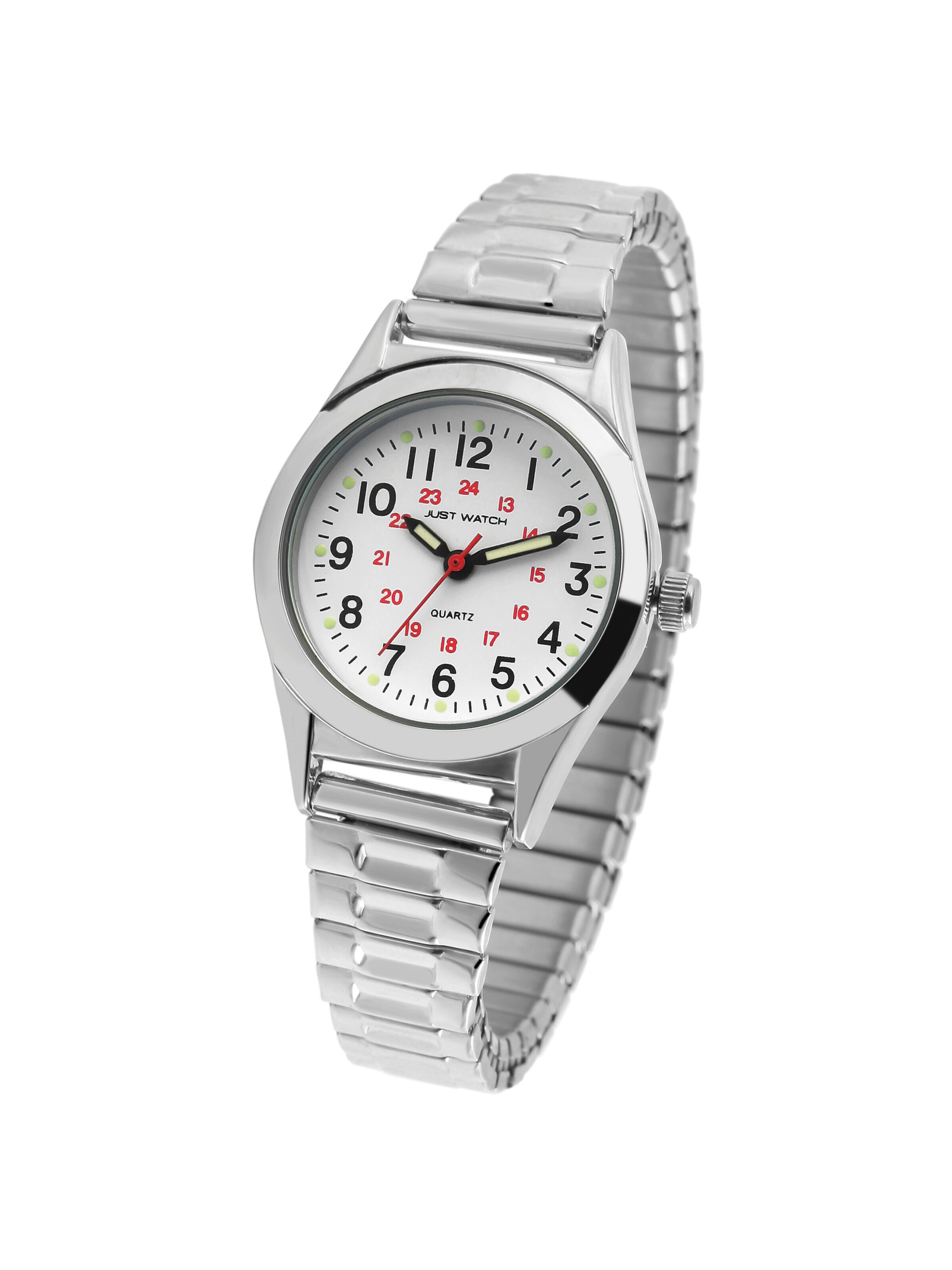 Just Watch Analog Watch in Silver: front