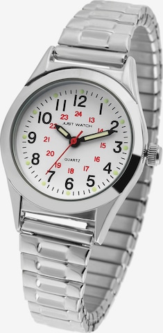 Just Watch Analoguhr in Silber: Vorderseite
