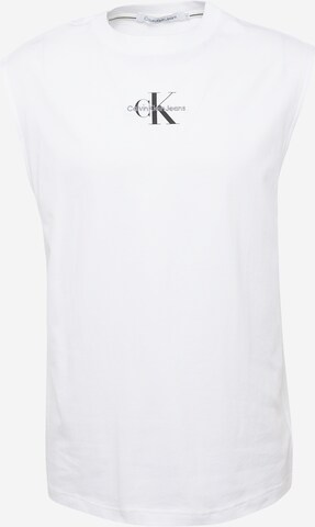 T-Shirt Calvin Klein Jeans en blanc : devant