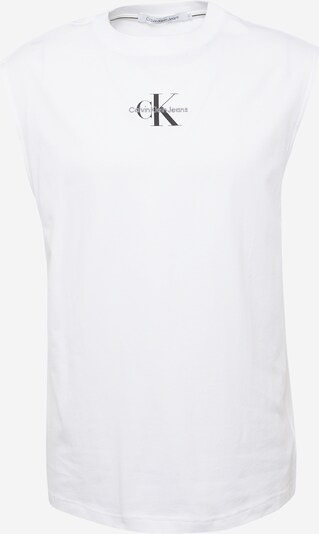 Calvin Klein Jeans Тениска в черно / сребърно / бяло, Преглед на продукта