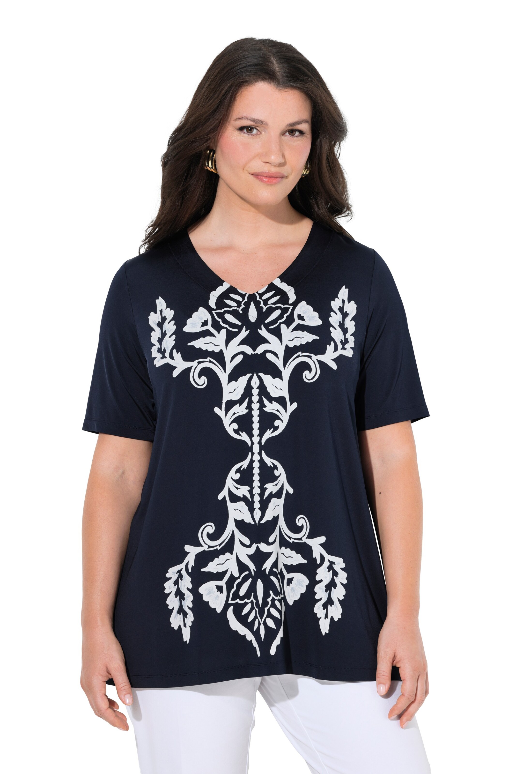 Ulla Popken Shirt in Blau: Vorderseite