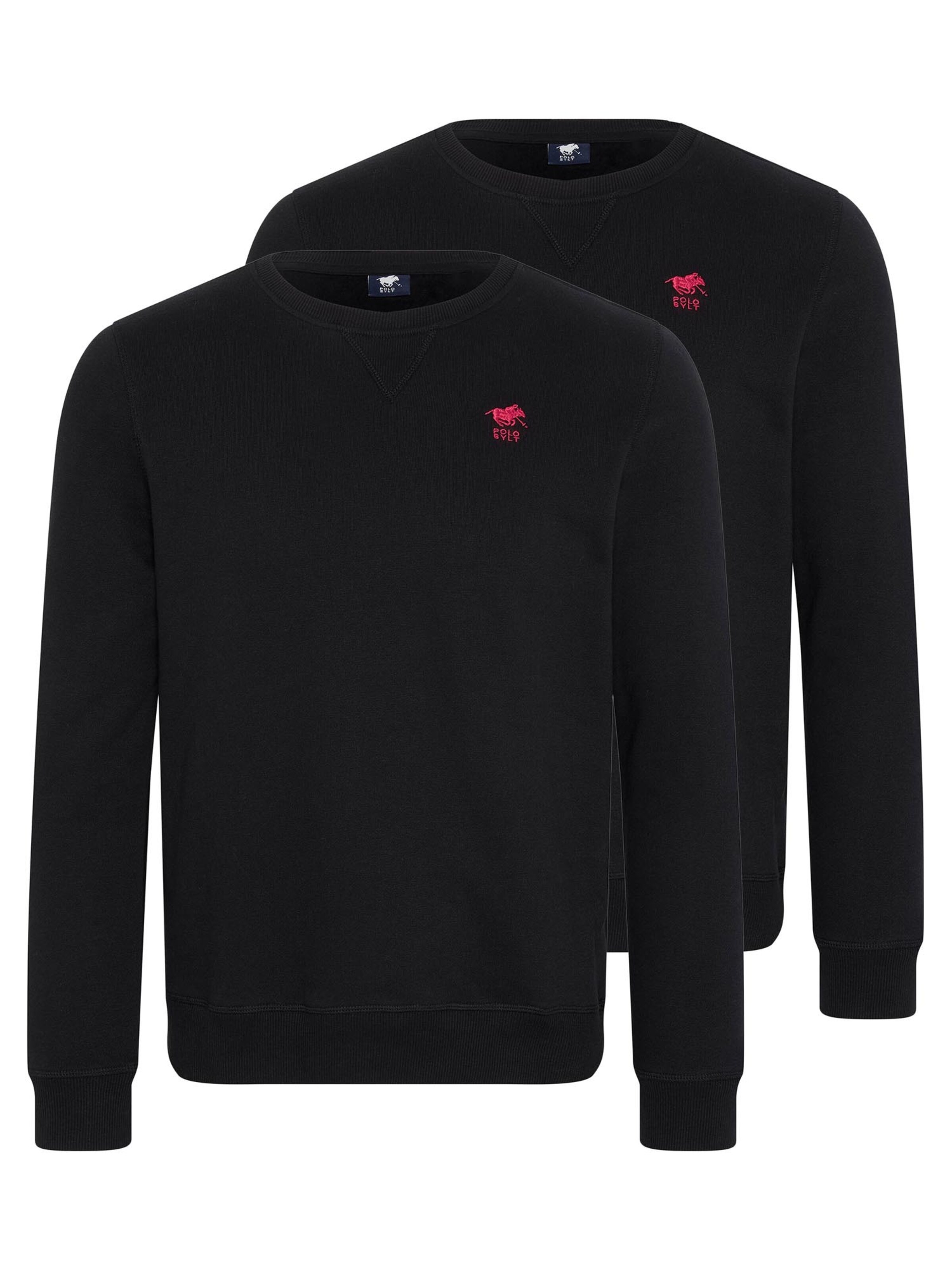 Polo Sylt Sweatshirt 'Basic'‌ in Schwarz: Vorderseite