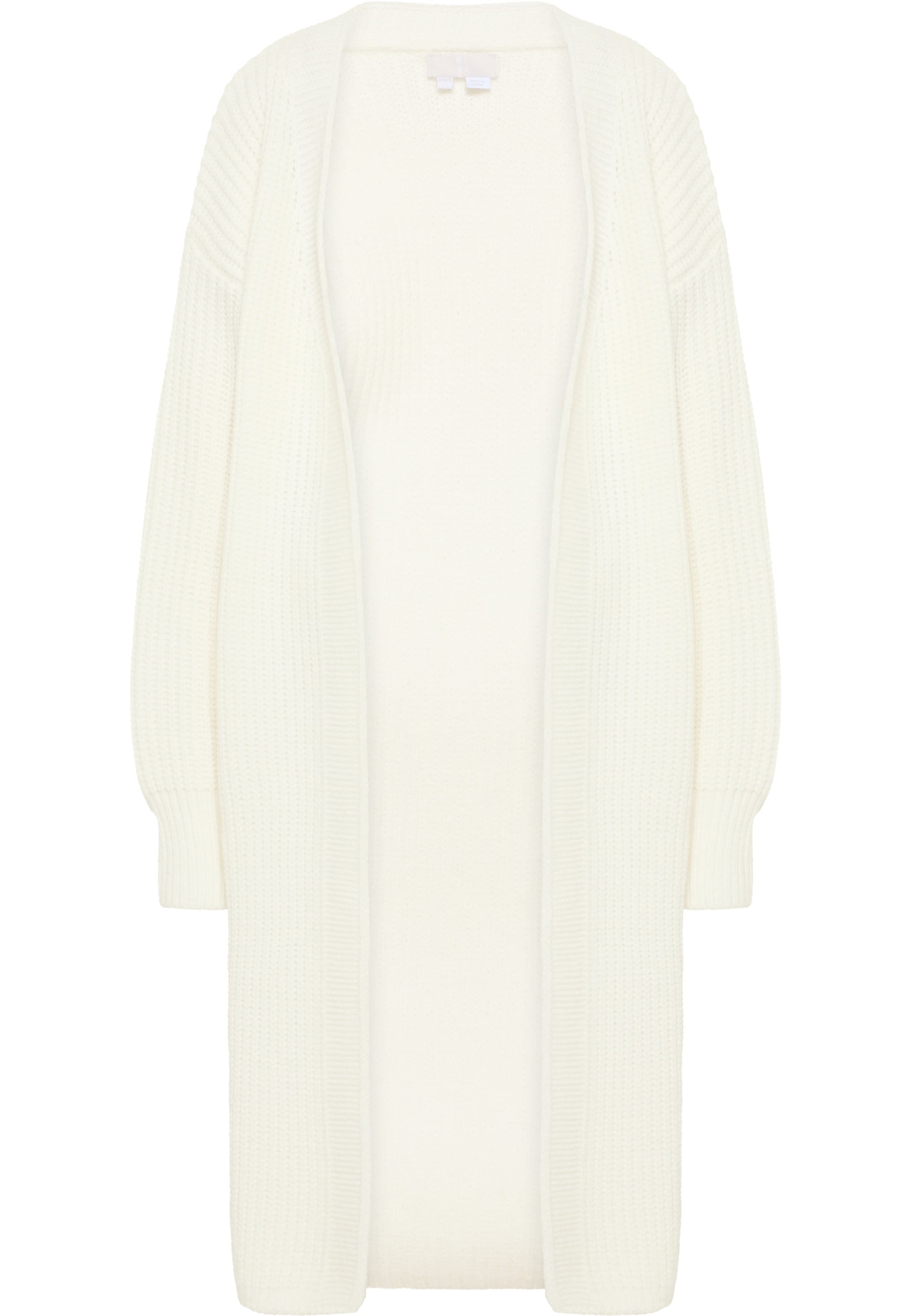 balts RISA Adīta jaka: no priekšpuses