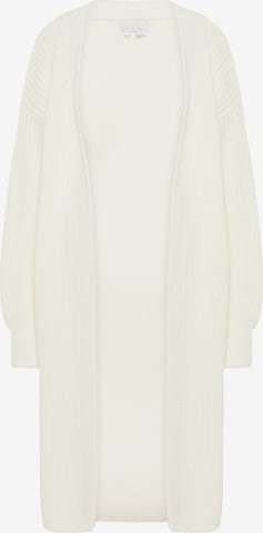 RISA Knit Cardigan in White: front