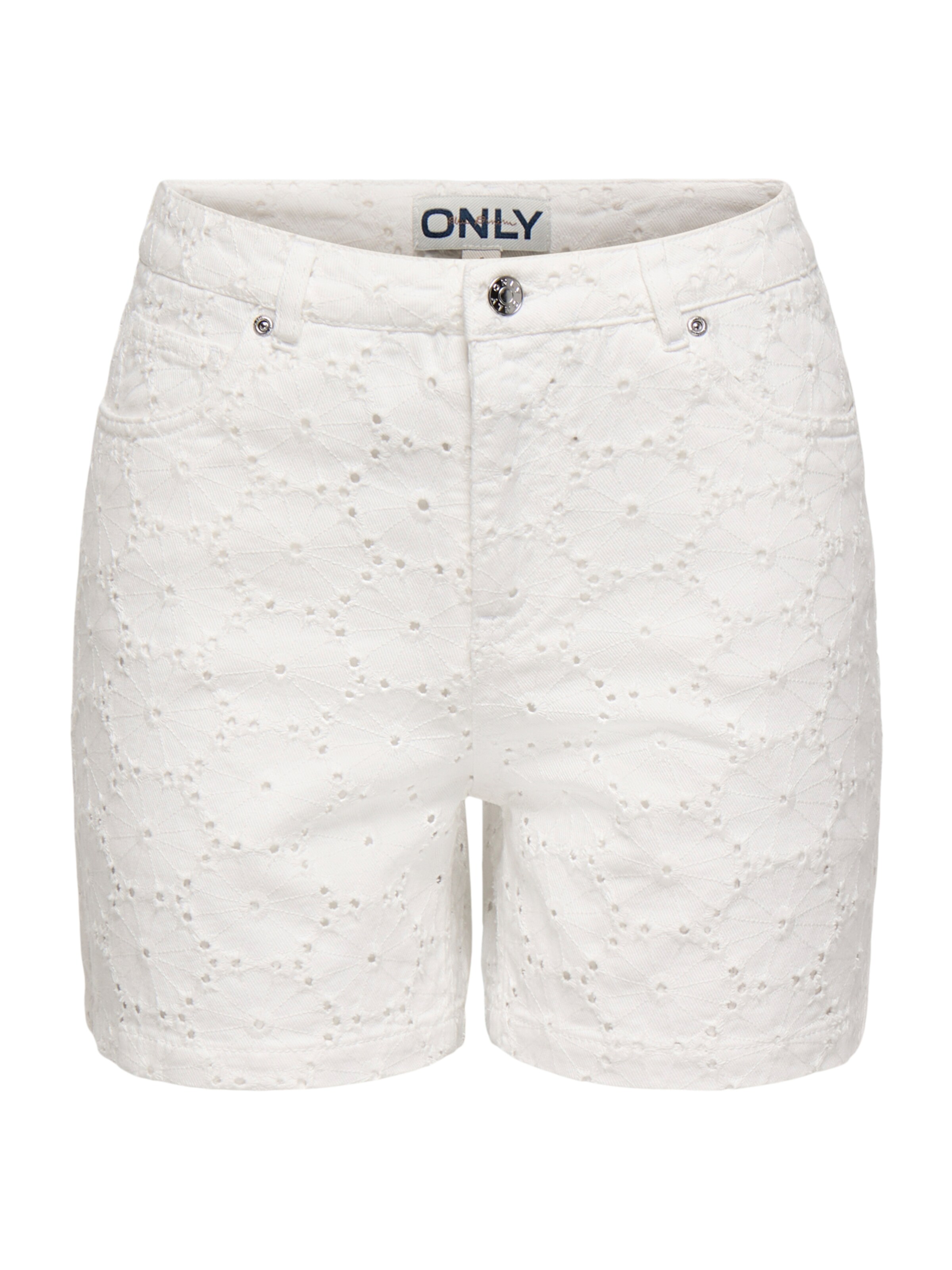 ONLY Regular Pants 'ONLPHINE-FIO' in White: front