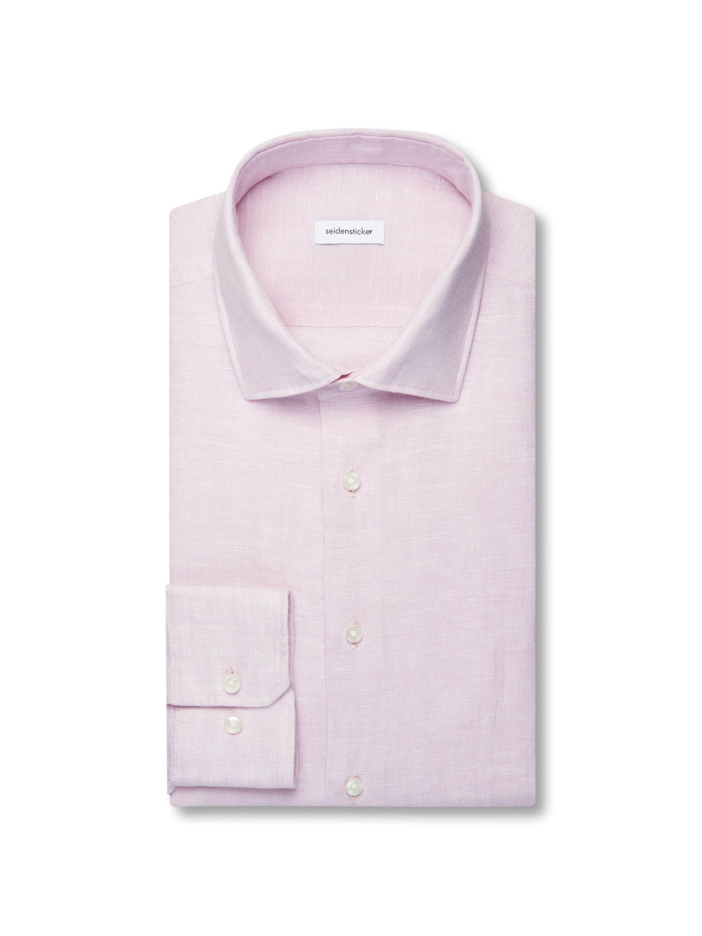 SEIDENSTICKER Regular fit Zakelijk overhemd 'SMART LINEN' in Roze