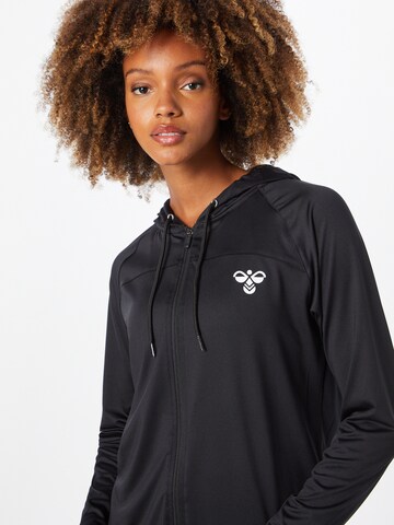 Hummel Athletic Zip-Up Hoodie 'GG12' in Black