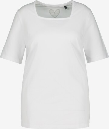 Ulla Popken Shirt '807286' in Wit: voorkant