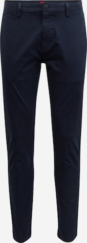 Regular Pantalon chino 'David' HUGO en bleu : devant