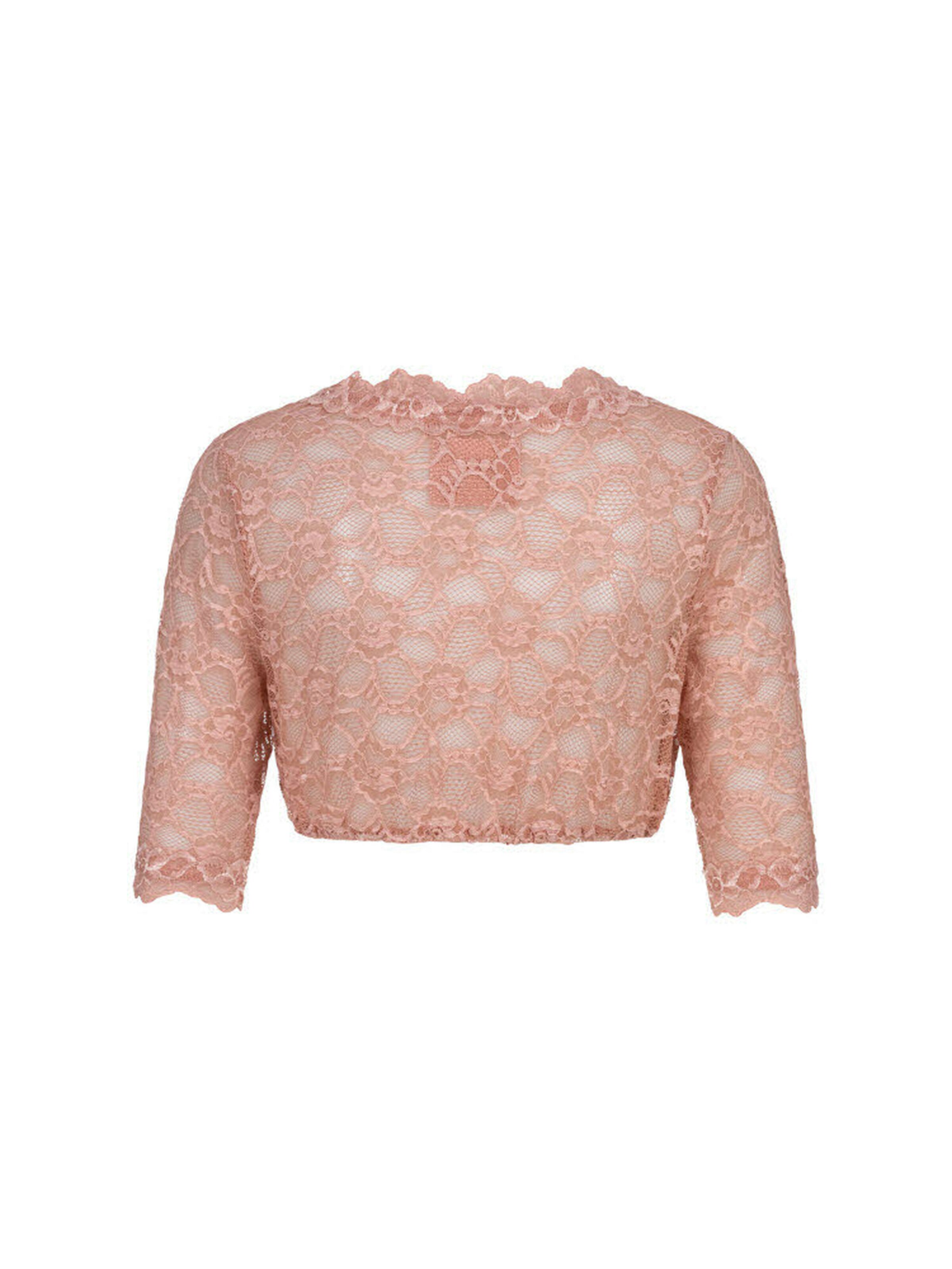 Trachtenhof Nübler Trachtenbluse 'Dirndlbluse 3/4 Arm Laura'‌ in Pink