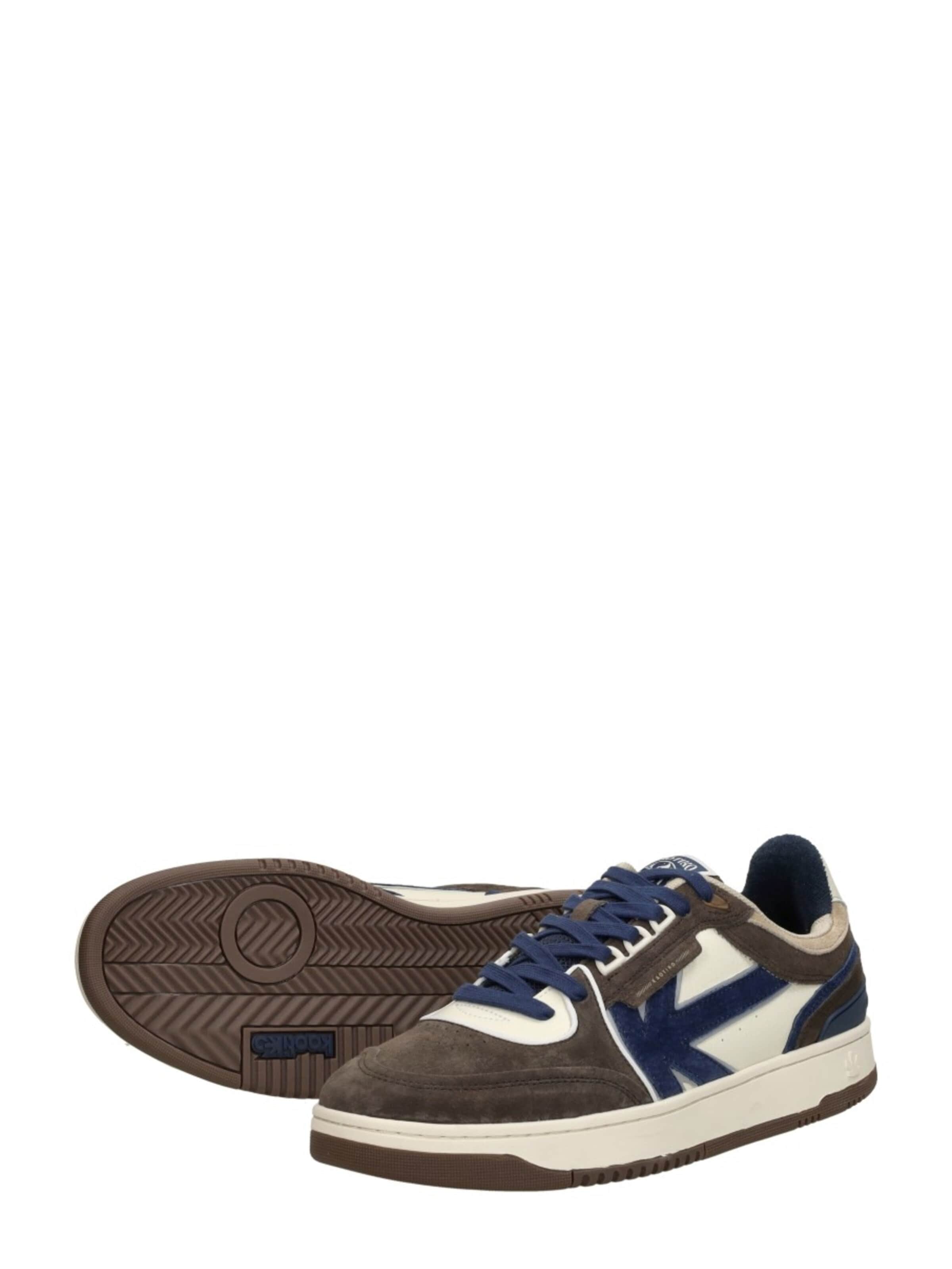 Baskets basses 'Boston Piping Suede' Kaotiko en marron