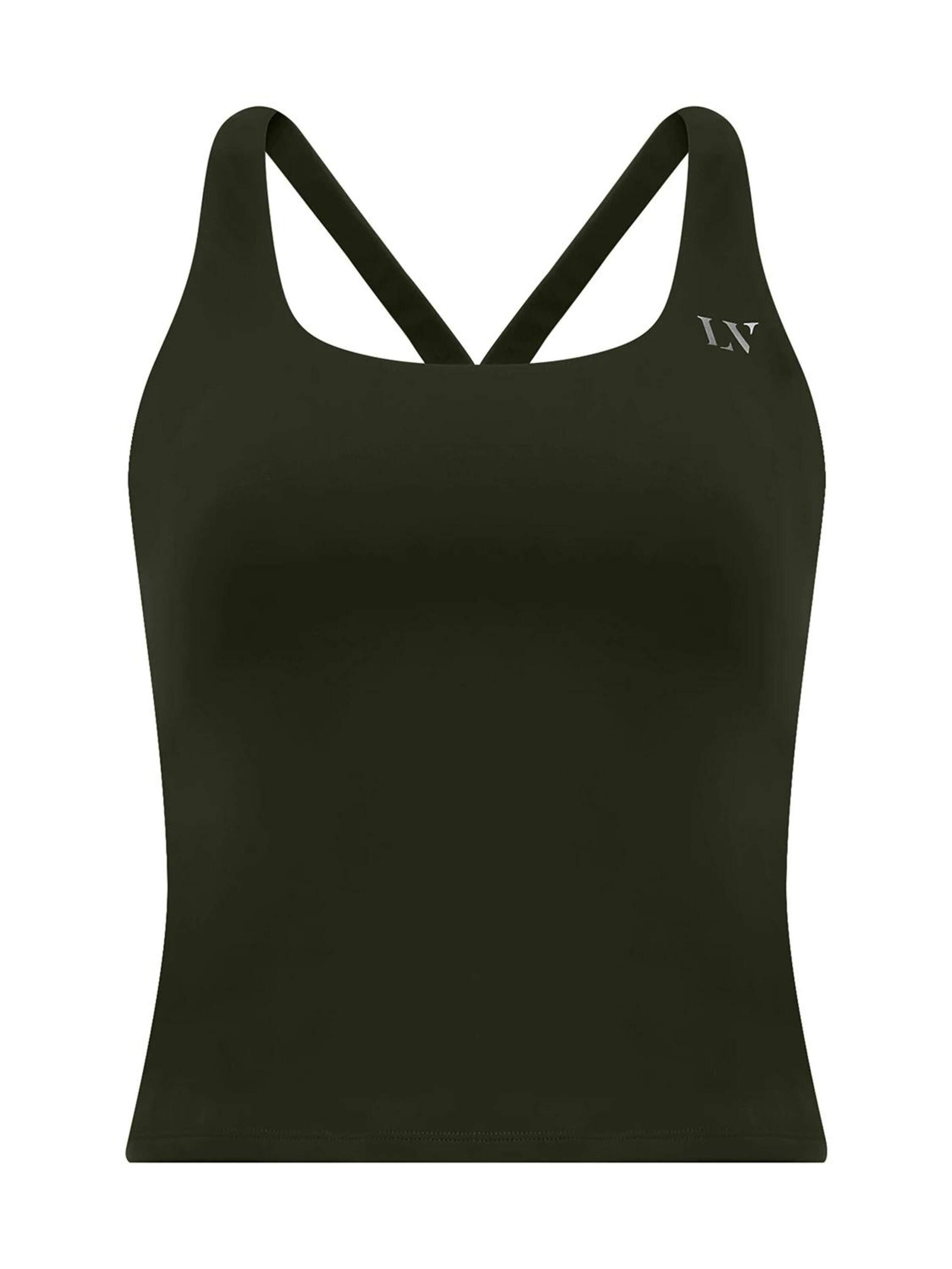 La V Sporttop 'Faye' in Groen: voorkant
