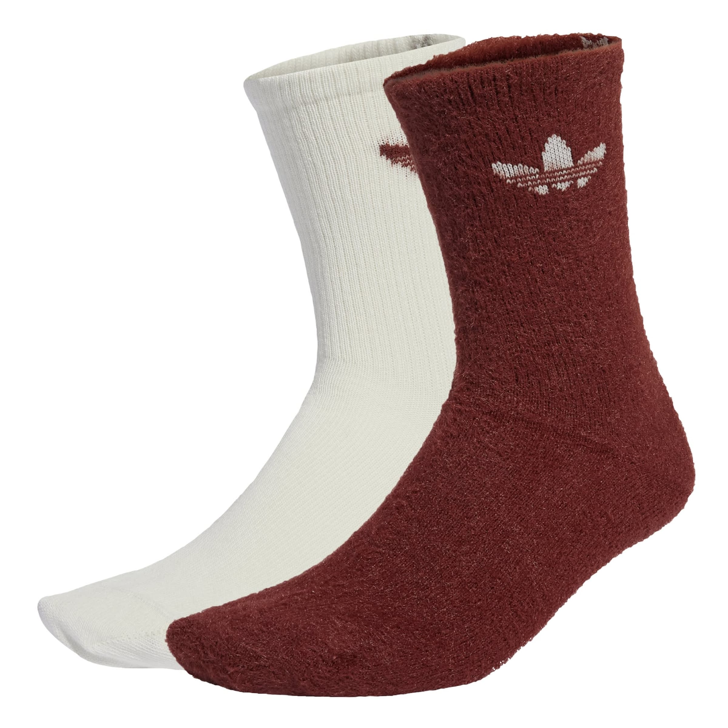 ADIDAS ORIGINALS Ponožky 'Fluffy Crew Sock 2 Pairs' - Hnedá: predná strana