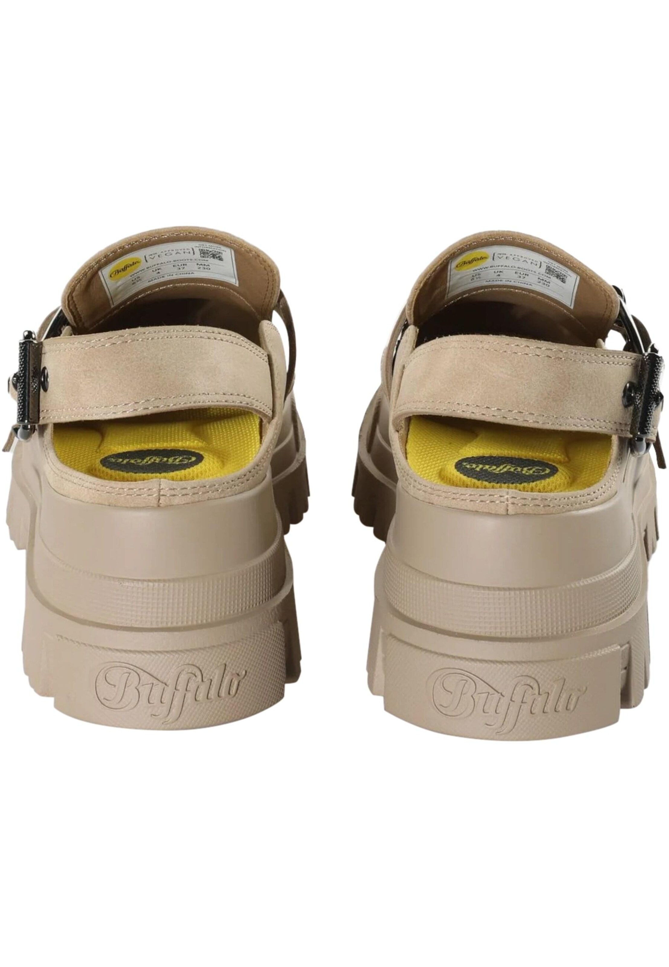 BUFFALO Clogs 'Aspha' in Beige