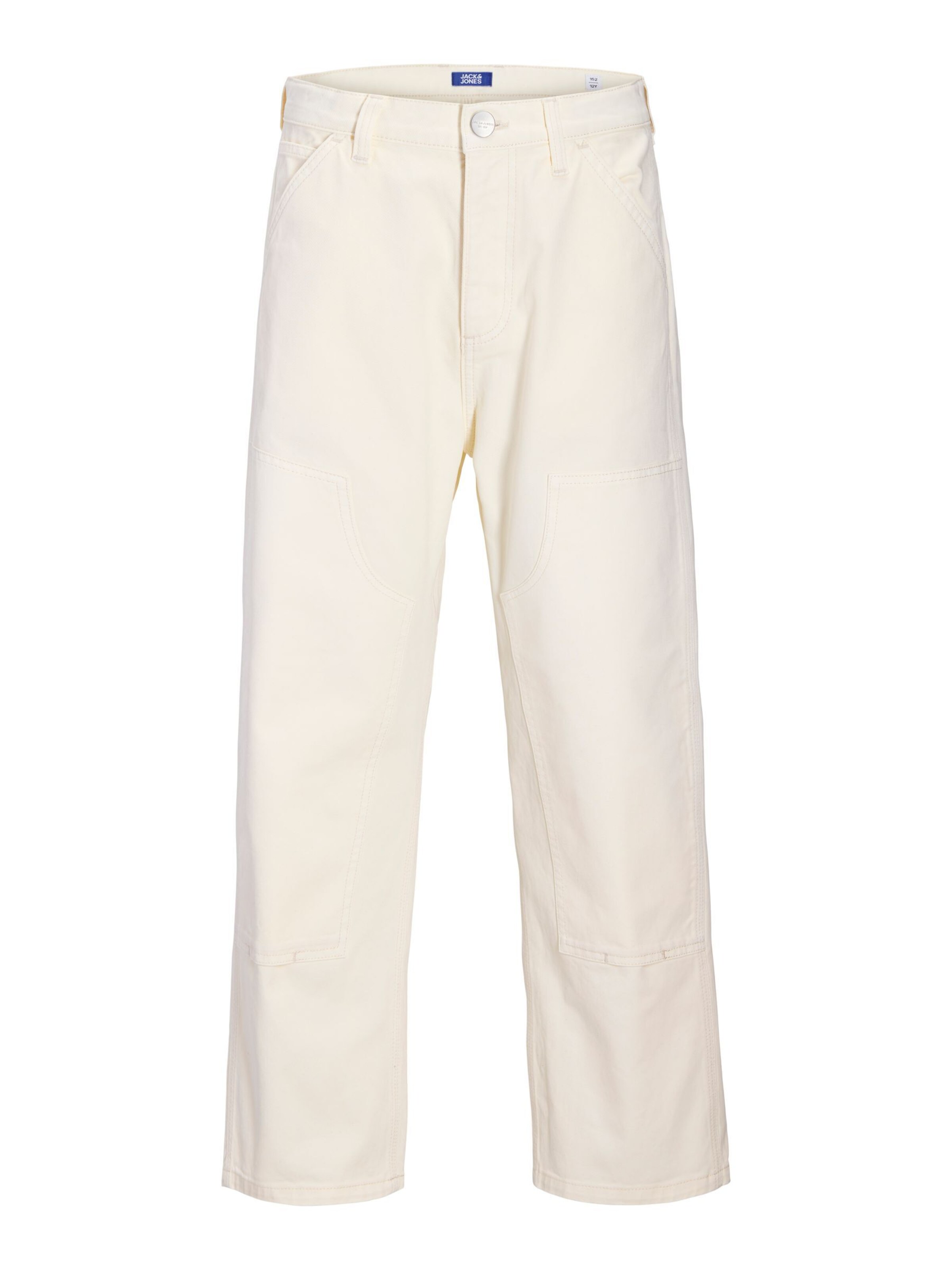 Jack & Jones Junior Baggy Broek 'JPSTAlex' in Wit: voorkant