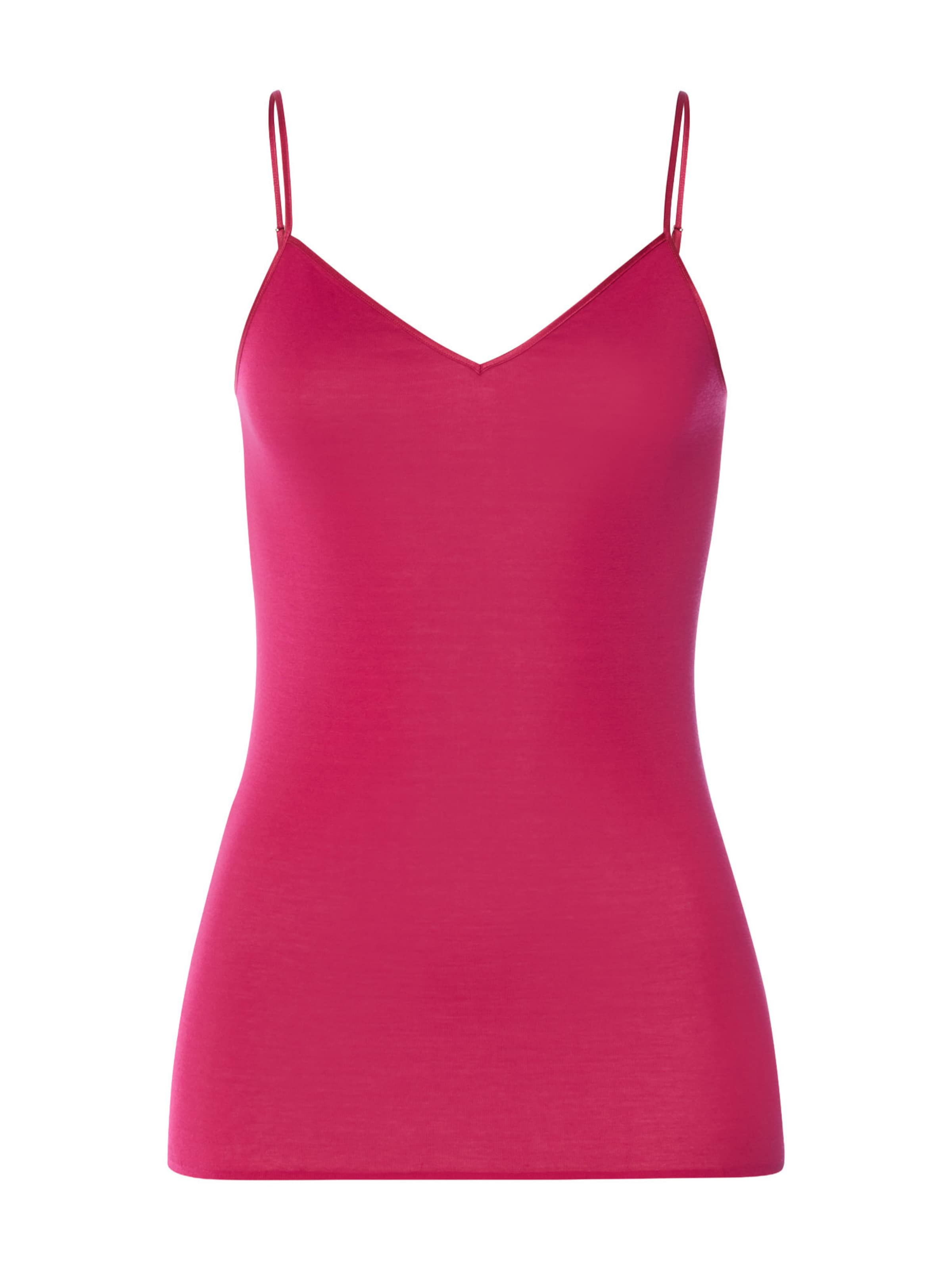 Hanro Spaghettitop ' Cotton Seamless ' in Rot: Vorderseite