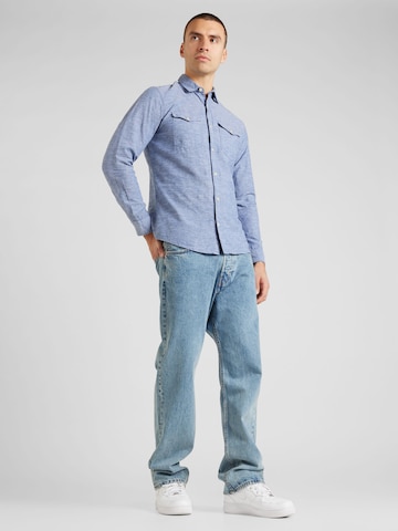 JACK & JONES Slim Fit Hemd 'SHERIDAN' in Blau