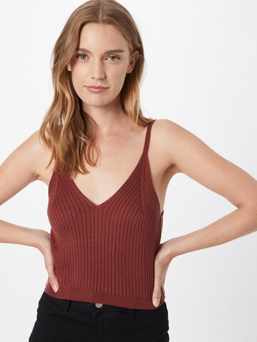 Tops en tricot 'Ruby' ABOUT YOU en marron : devant