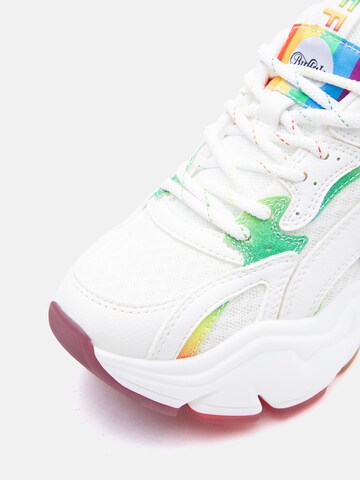 BUFFALO Σνίκερ χαμηλό 'BINARY SHADOW' σε λευκό