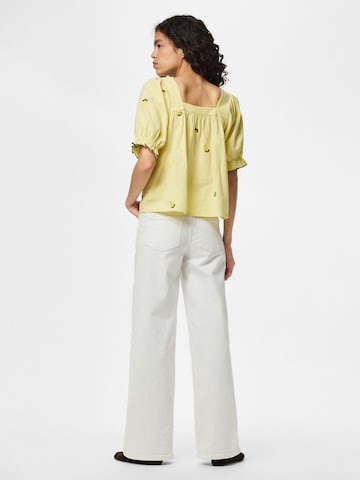 Camicia da donna di PIECES in giallo