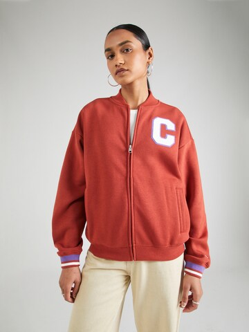 Champion Authentic Athletic Apparel Zip-Up Hoodie in Red: front
