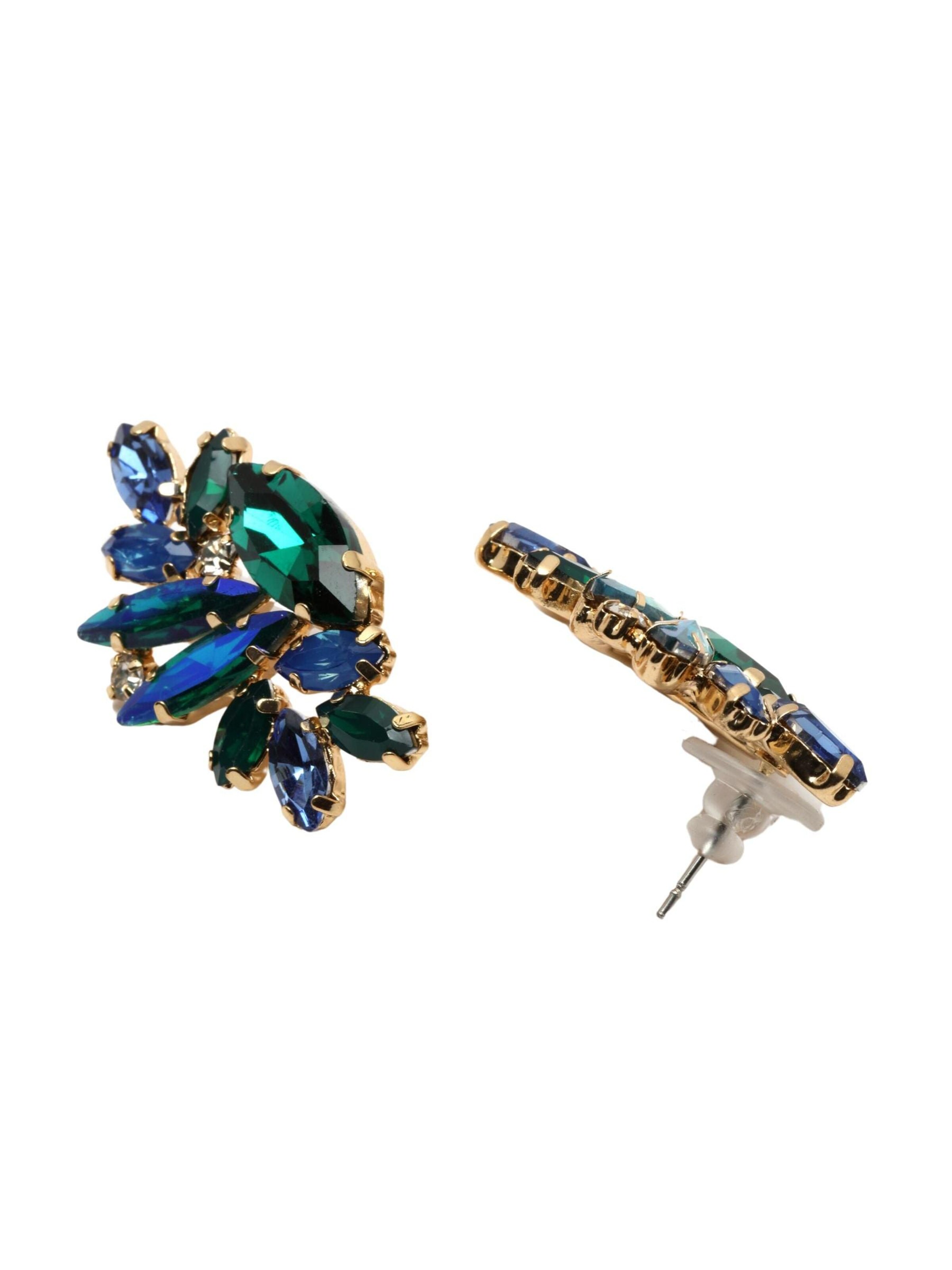 Boucles d'oreilles 'Valeriaka' AVANT-GARDE PARIS en vert