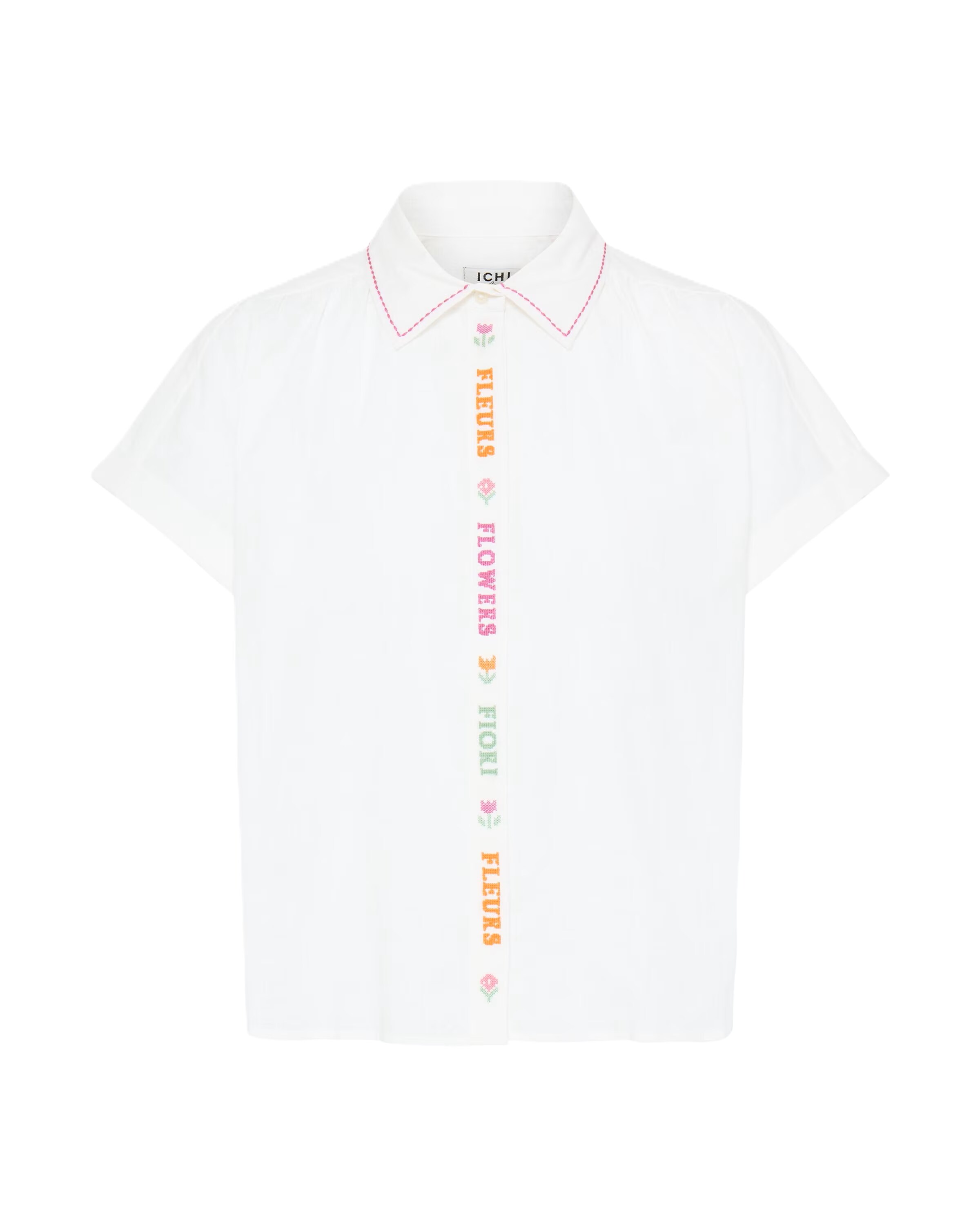 T-shirt ICHI en blanc : devant