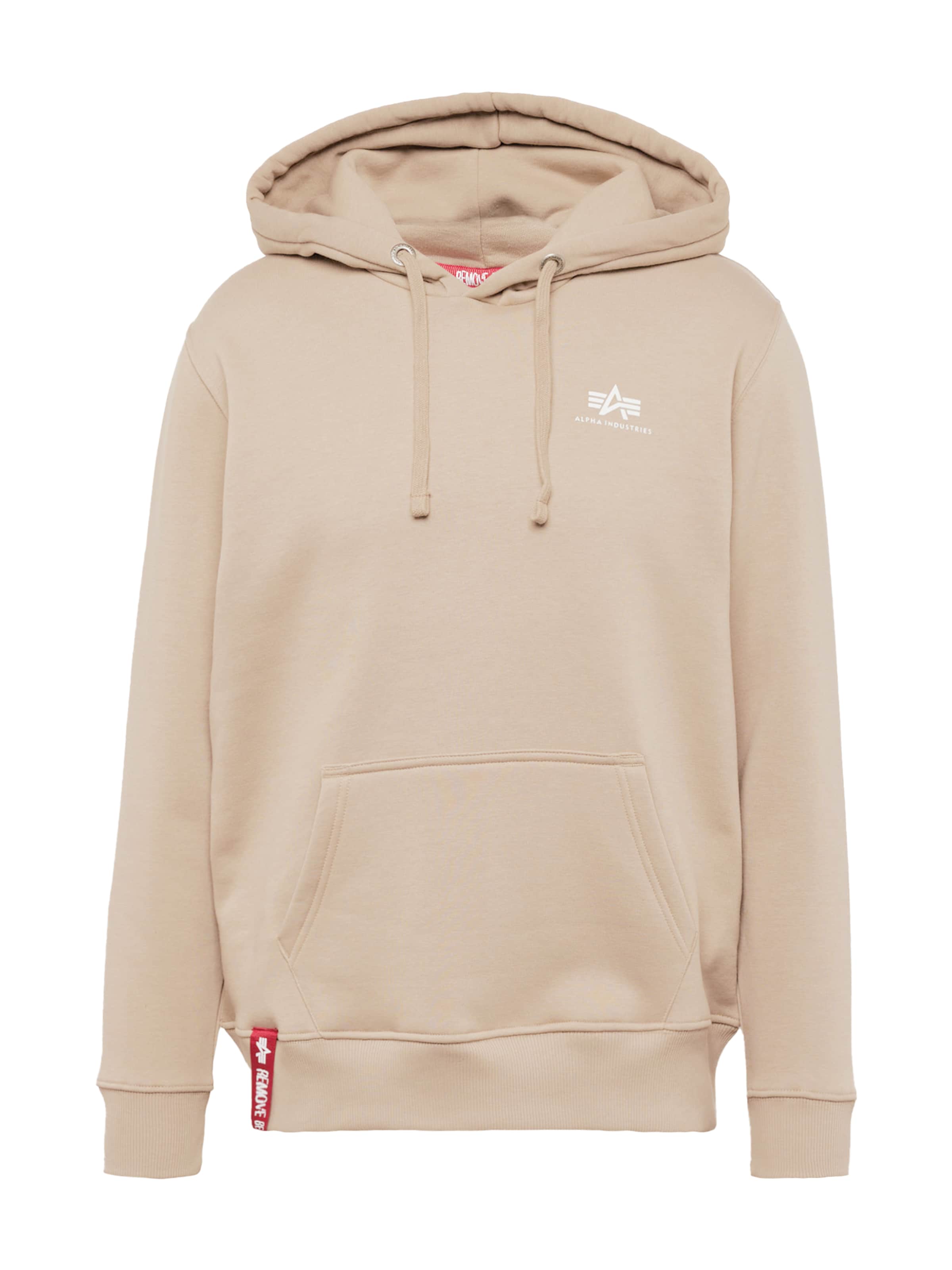 ALPHA INDUSTRIES Regular fit Sweatshirt i beige: framsida