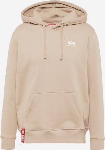 ALPHA INDUSTRIES Sweatshirt in Beige: voorkant