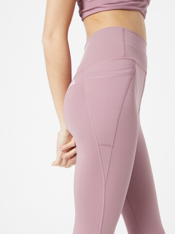 ADIDAS PERFORMANCE Skinny Spodnie sportowe 'Optime Stash' w kolorze fioletowy